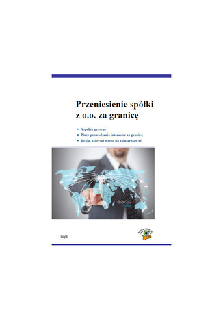 Okładka książki/ebooka Przeniesienie spółki z o,o, za granicę