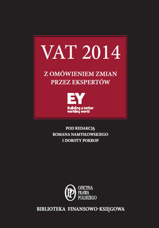 VAT 2014 z omwieniem ekspertw EY eksperci kancelarii EY - okadka ksiki