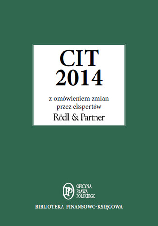 CIT 2014 z omwieniem ekspertw Rdl & Partner eksperci kancelarii Rdl & Partner - okadka ebooka