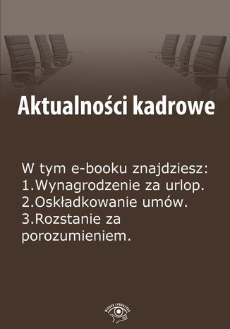 Aktualnoci kadrowe, wydanie kwiecie 2014 r Szymon Sokolnik - okadka ebooka