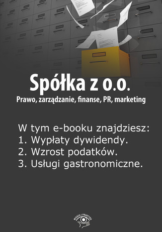 Spka z o.o. Prawo, zarzdzanie, finanse, PR, marketing, wydanie stycze 2014 r Barbara Brzda - okadka ebooka