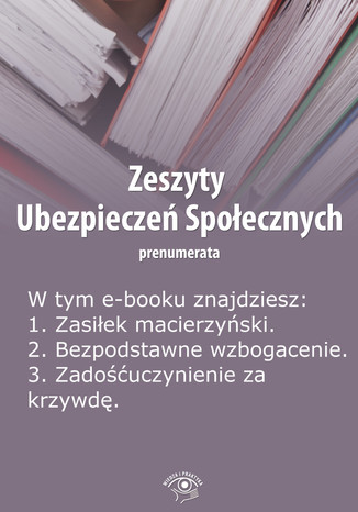 Zeszyty Ubezpiecze Spoecznych, wydanie luty 2014 r Krystyna Trojanowska - okadka ebooka