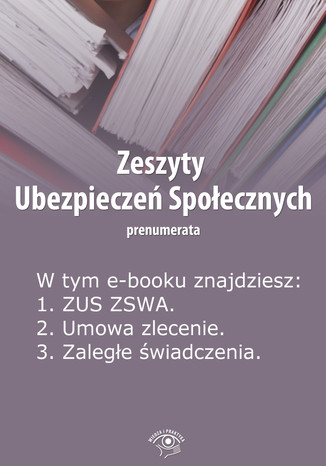 Zeszyty Ubezpiecze Spoecznych, wydanie marzec 2014 r Krystyna Trojanowska - okadka ebooka