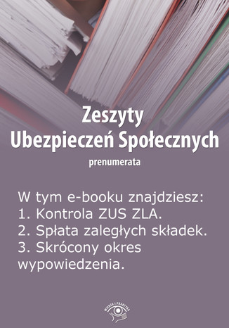Zeszyty Ubezpiecze Spoecznych, wydanie lipiec 2014 r Krystyna Trojanowska - okadka ebooka