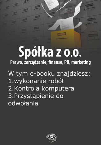 Spka z o.o. Prawo, zarzdzanie, finanse, PR, marketing, wydanie wrzesie 2014 r Barbara Brzda - okadka ebooka