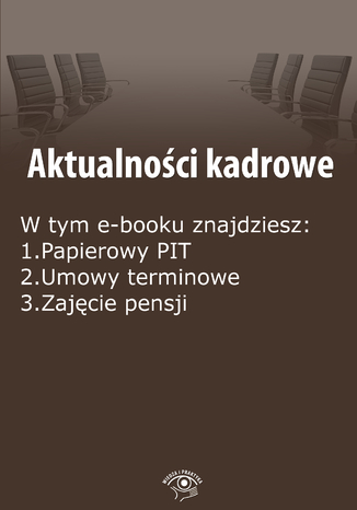 Aktualnoci kadrowe, wydanie stycze 2015 r Szymon Sokolik - okadka ebooka