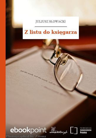 Z listu do ksigarza Juliusz Sowacki - okadka ebooka