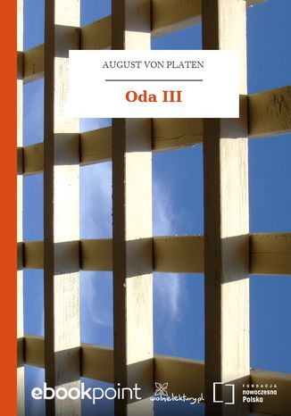 Oda III August von Platen - okadka ebooka