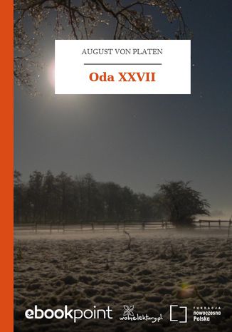 Oda XXVII August von Platen - okadka ebooka