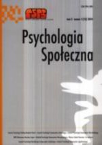 Psychologia Spoeczna nr 1(13)/2010 Maria Lewicka - okadka ebooka