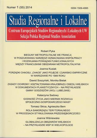 Studia Regionalne i Lokalne nr 1(55)/2014 Grzegorz Gorzelak - okadka ebooka
