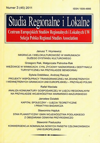 Studia Regionalne i Lokalne nr 3(45)/2011 Grzegorz Gorzelak - okładka książki
