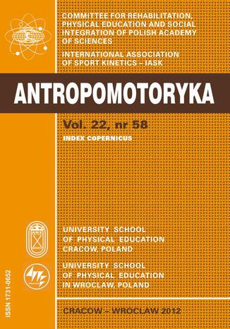 ANTROPOMOTORYKA NR 58-2012 Praca zbiorowa - okadka ebooka