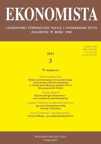 Ekonomista 2011 nr 3 Praca zbiorowa - okadka audiobooka MP3