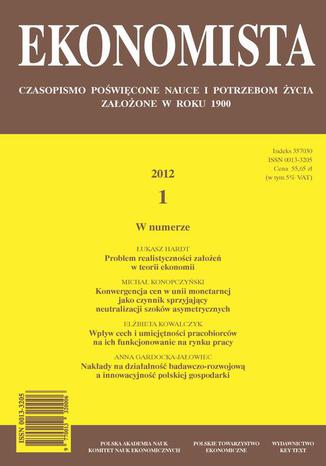 Ekonomista 2012 nr 1 Praca zbiorowa - okadka ksiki