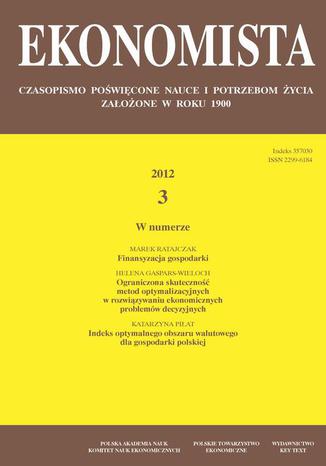 Ekonomista 2012 nr 3 Praca zbiorowa - okadka ebooka
