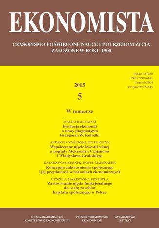Ekonomista 2015 nr 5 Praca zbiorowa - okadka audiobooks CD
