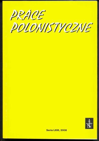 Prace Polonistyczne t. 63/2008 Praca zbiorowa - okadka ebooka