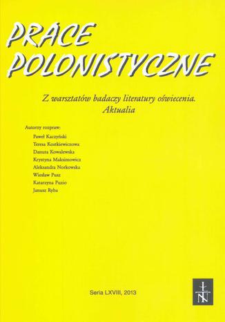 Prace Polonistyczne t. 68/2013 Praca zbiorowa - okadka ebooka
