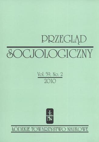 Okładka:Przegląd Socjologiczny t. 59 z. 2/2010 