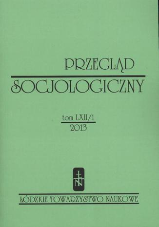 Okładka:Przegląd Socjologiczny t. 62 z. 1/2013 