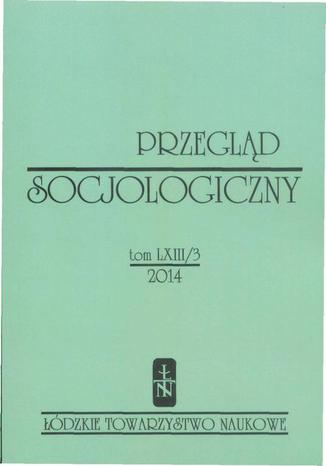Przegld Socjologiczny t. 63 z. 3/2014 Praca zbiorowa - okadka ebooka