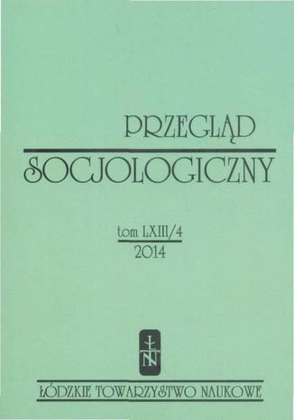 Przegld Socjologiczny t. 63 z. 4/2014 Praca zbiorowa - okadka ebooka