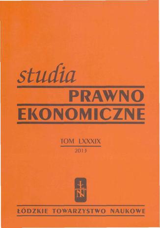 Studia Prawno-Ekonomiczne t. 89/2013 Praca zbiorowa - okadka ebooka