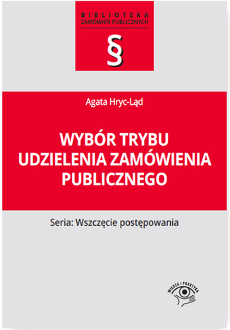 Wybr trybu udzielenia zamwienia publicznego Agata Hryc-Ld - okadka ebooka