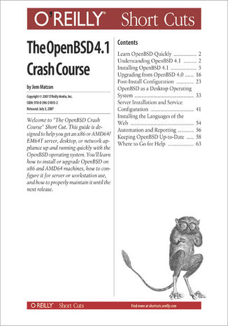 The OpenBSD 4.0 Crash Course Jem Matzan - okładka książki