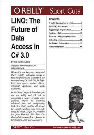 LINQ: The Future of Data Access in C# 3.0. The Future of Data Access in C# 3.0 Joe Hummel - okładka audiobooks CD