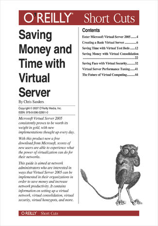 Saving Money and Time with Virtual Server Chris Sanders - okładka książki