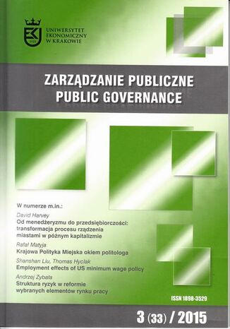 Okładka książki/ebooka Zarządzanie Publiczne nr 3(33)2015