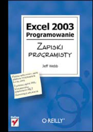 Excel 2003. Programowanie. Zapiski programisty Jeff Webb - okładka książki