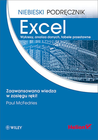 Okładka:Excel. Wykresy, analiza danych, tabele przestawne. Niebieski podręcznik 