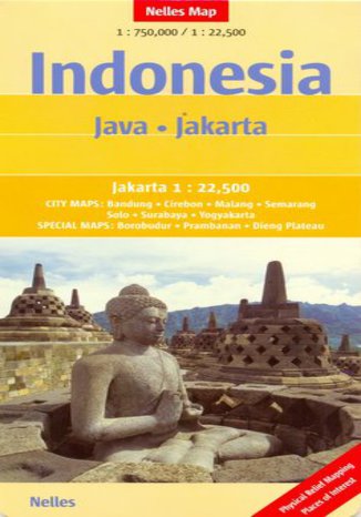 Okładka książki/ebooka Indonezja. Jawa Dżakarta. Mapa nelles 1:750 000 / 1:22 500
