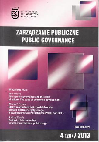 Okładka książki/ebooka Zarządzanie Publiczne nr 4(26)/2013 - Bob Jessop: The rise of governance and the risks of failure: The case of economic development
