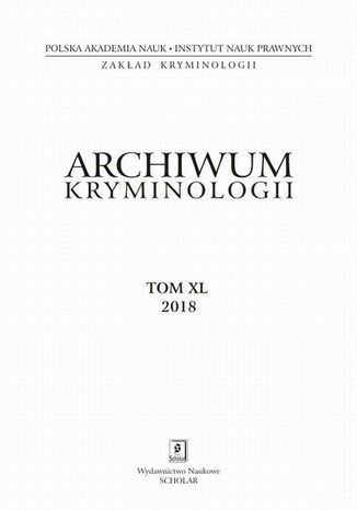 Okładka książki/ebooka Archiwum Kryminologii tom XL 2018