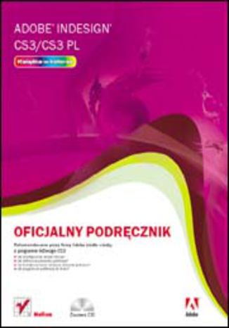 Okładka: Adobe InDesign CS3/CS3 PL. Oficjalny podręcznik