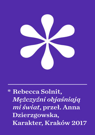 Mczyni objaniaj mi wiat Rebecca Solnit - okadka audiobooks CD