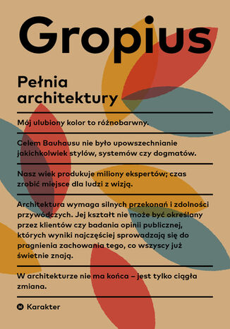 Penia architektury Walter Gropius - okadka audiobooks CD