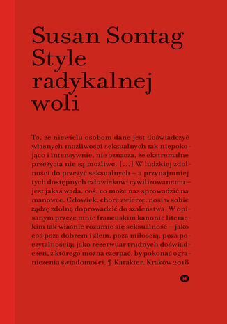Okładka: Style radykalnej woli