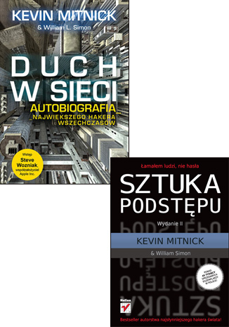 Sztuka podstepu. amaem ludzi nie hasa. Wydanie II + Duch w sieci. Autobiografia najwikszego hakera wszechczasw. Zestaw Kevin Mitnick, William L. Simon, Steve Wozniak - okadka audiobooks CD