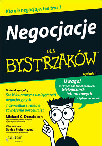 Okładka:Negocjacje dla bystrzaków. Wydanie II 