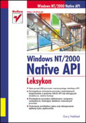 Okładka: Windows NT/2000 Native API. Leksykon