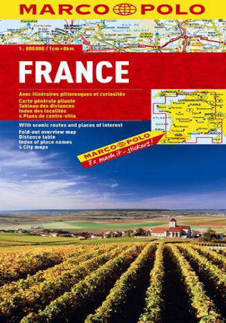 Okładka: Francja mapa 1:800 000 Marco Polo