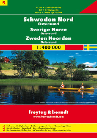 Szwecja cz. 5 część północna. Mapa samochodowa  - okładka książki