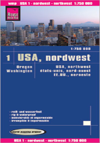USA pnocny zachd. Mapa Reise Know-How / 1:750 000  - okadka audiobooks CD