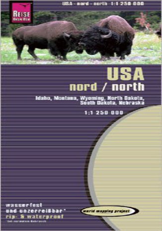 Okładka: USA północ. Mapa Reise Know-How / 1:1 250 000