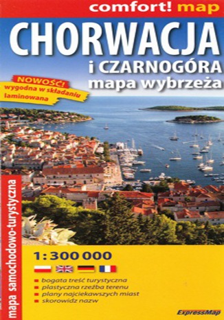 Wybrzeże Chorwacji i Czarnogóry. Mapa ExpressMap / 1:300 000  - okładka audiobooks CD